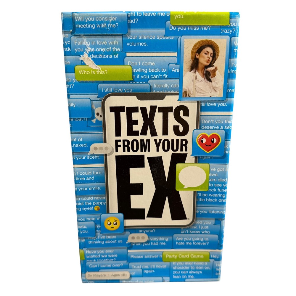 Texts From Your Ex Adult Party Card Game 400 Cards 16 Block Tokens Ages 18+